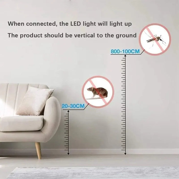 Repellente elettronico ad ultrasuoni elettromagnetico per zanzare Anti topo repellente per insetti ratto scarafaggio repellente per parassiti domestici