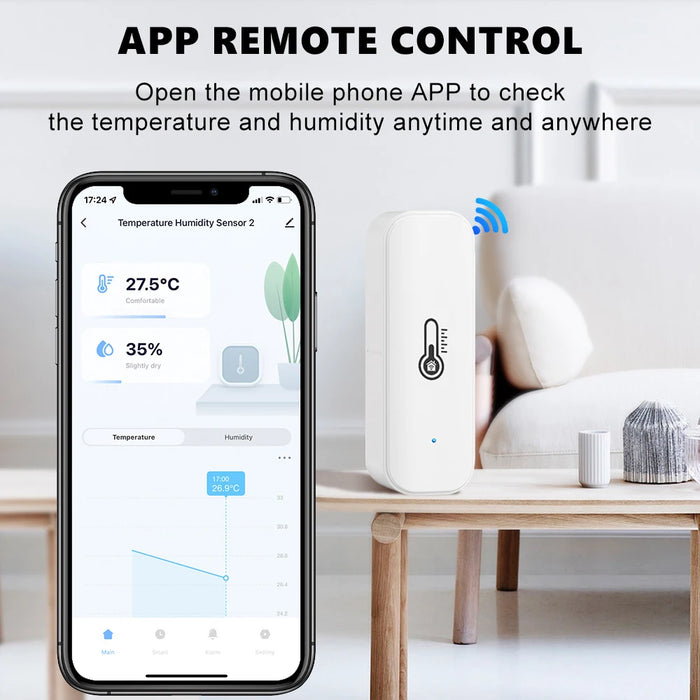 Tuya Smart WiFi Zigbee sensore di temperatura e umidità termometro per interni il monitoraggio dell'igrometro funziona con Alexa Google Home