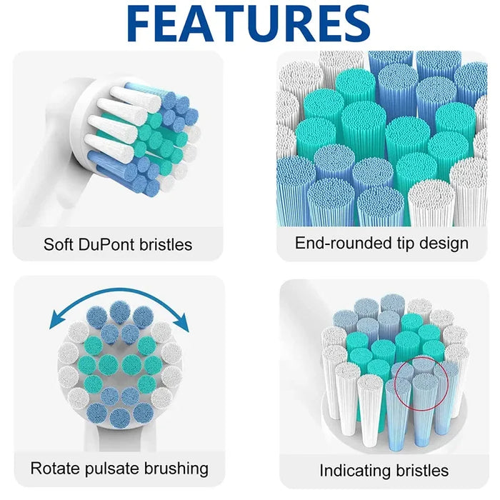 Testine di ricambio per spazzolino da denti 4/8/16 pezzi compatibili con testine per spazzolino elettrico professionale orale-B Braun