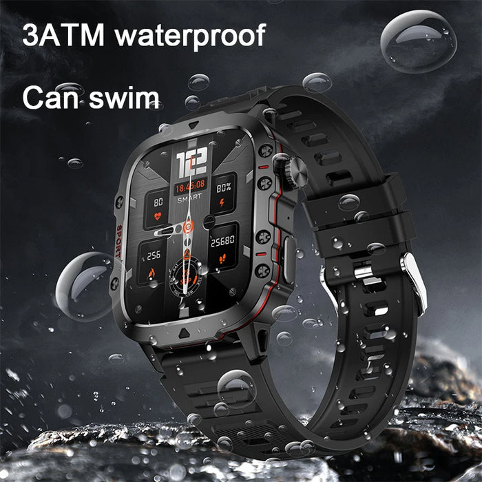 2024 nuovo per Xiaomi Military Smart Watch Men IP68 5ATM Outdoor Sports Fitness Tracker Health Monitor 1.96 "BT Call Smartwatch