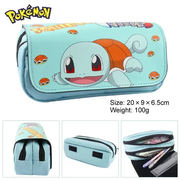 Pokemon Pikachu penfill Case School Cartoon Pikachu Black Pen Bag materiale scolastico cancelleria zainetto regali per feste di compleanno