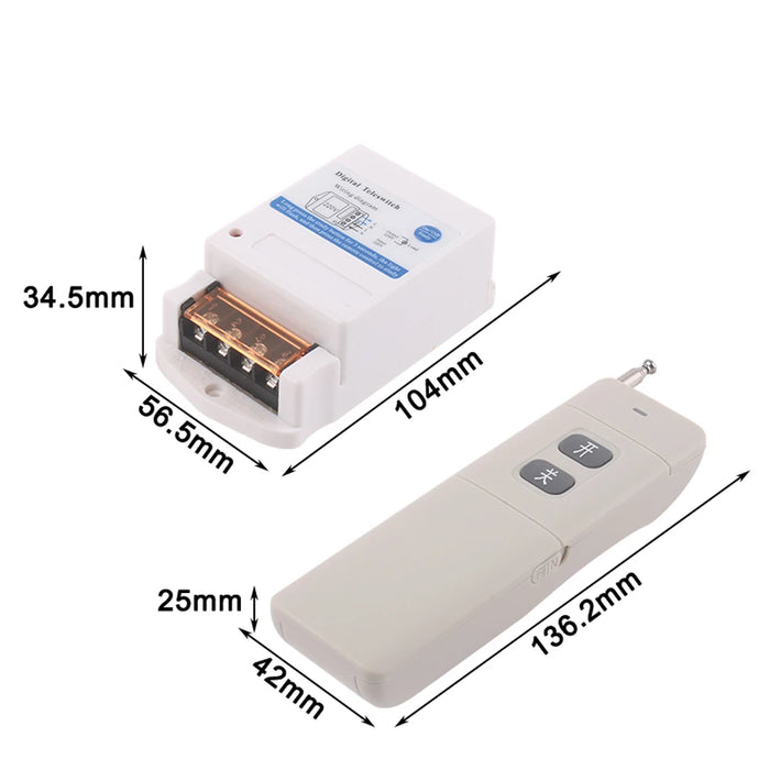 Interruttore di controllo remoto Wireless 30A 220v 1000M 3000M 5000M telecomando per trasmettitore ricevitore pompa acqua luce cancello elettrico