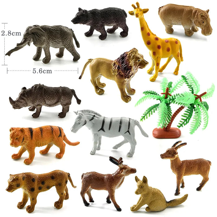 12 pezzi insetto ragno farfalla pesce dinosauro cane gatto cavallo figurine fattoria modello animale action figure set di giocattoli caldi per il regalo dei bambini