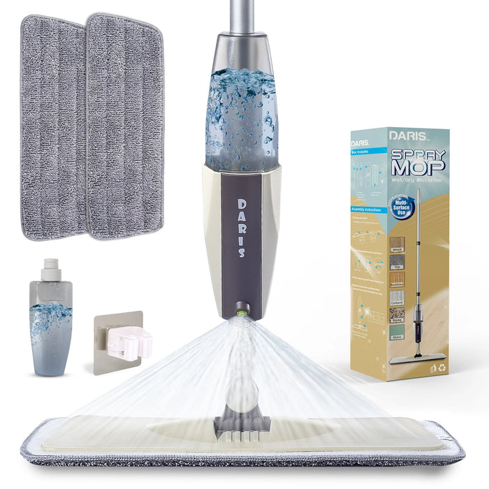 Mop Spray per pavimenti con cuscinetti in microfibra riutilizzabili Mop con manico a 360 gradi per la pulizia del pavimento in piastrelle di ceramica in legno laminato per la cucina di casa