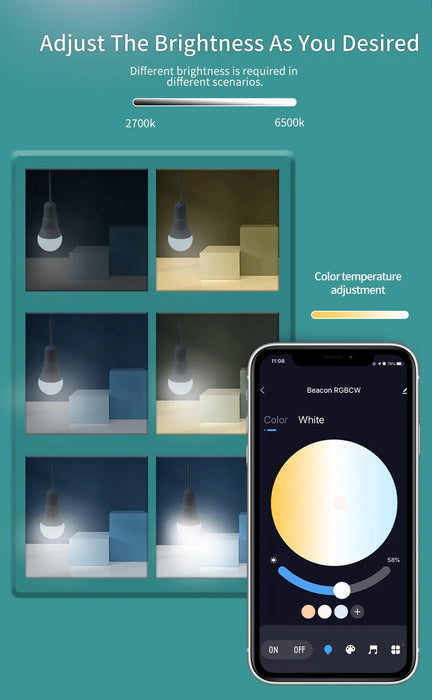 Tuya Smart Bulb E27 APP Control Bluetooth dimmerabile lampadina a LED lampada RGB 85-265V decorazione camera da letto illuminazione per feste Smart Life