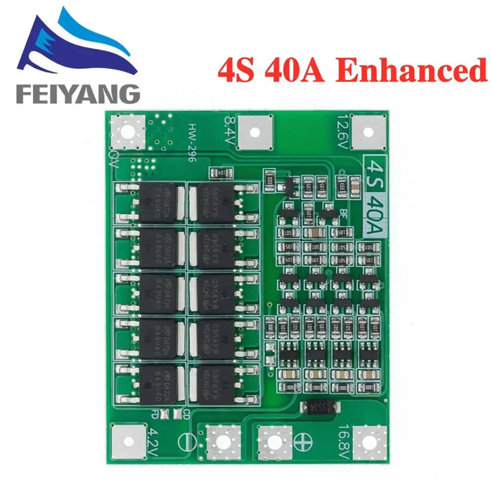 4S 40A Li-Ion Batteria Al Litio 18650 Caricabatterie PCB BMS Bordo di Protezione con Equilibrio Per Motore del Trapano 14.8V 16.8V Lipo Cellulare Modulo