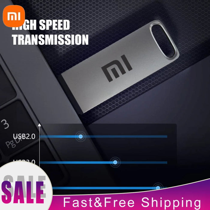 Nuovo 1TB 2TB Xiaomi Metal Flash Drive Thumbdrive Pendrive 256GB 512GB impermeabile U Disk portachiavi possono essere fissati Memoria Usb