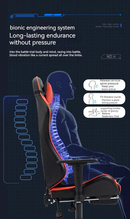 Home Gaming comodo sedile ergonomico Anchor Racing può sdraiarsi sedia per Computer con sollevamento