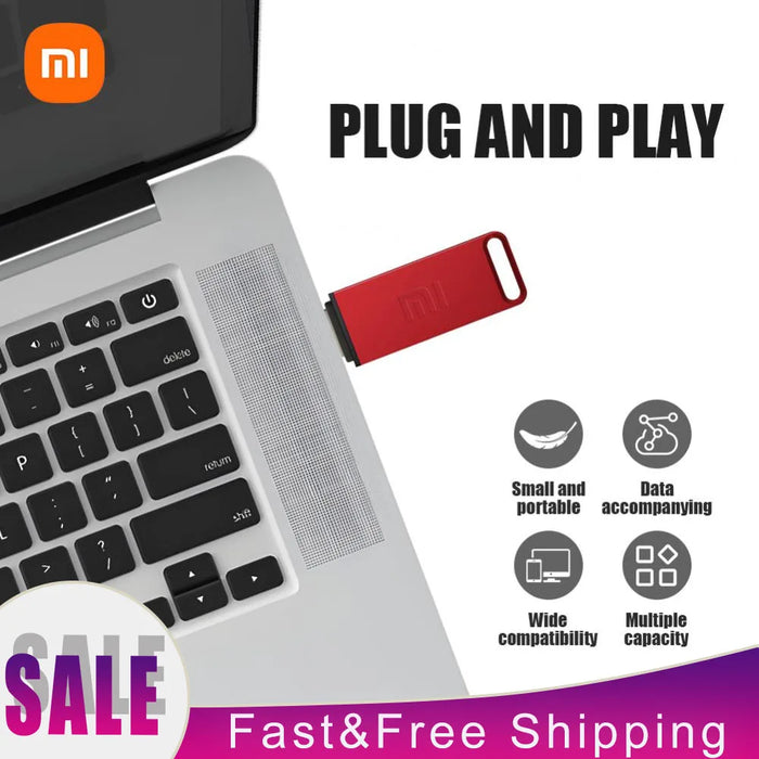 Nuovo 1TB 2TB Xiaomi Metal Flash Drive Thumbdrive Pendrive 256GB 512GB impermeabile U Disk portachiavi possono essere fissati Memoria Usb