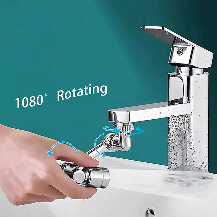 Giunto di prolunga del rubinetto del bagno della cucina ugello di spruzzo dell'abs adattatore dell'aeratore a 1080 gradi connettore universale del nastro dell'acqua regolabile