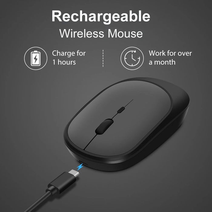 Mouse muto Mouse ricaricabile Gamer Doppie modalità Mouse wireless USB 2.4g compatibile con Bluetooth per laptop Pad Tablet MacBook Mause