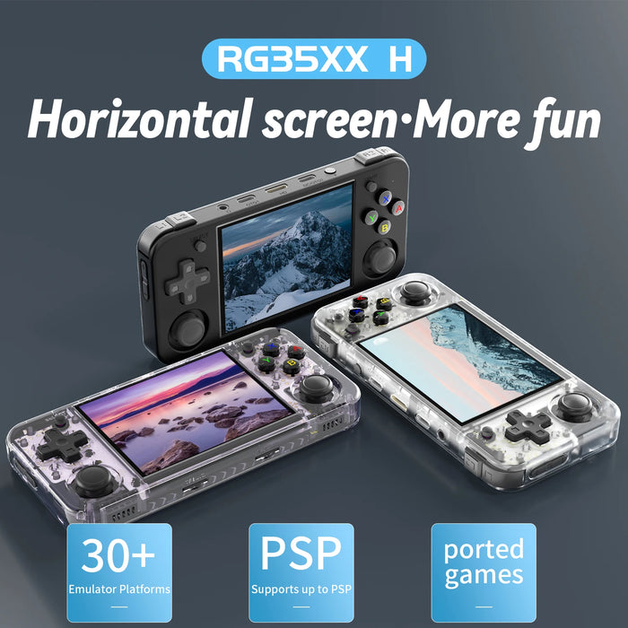 ANBERNIC RG35XX H Console di gioco portatile Linux schermo IPS da 3.5 pollici H700 lettore di videogiochi retrò 3300mAh 64G 5528 giochi classici