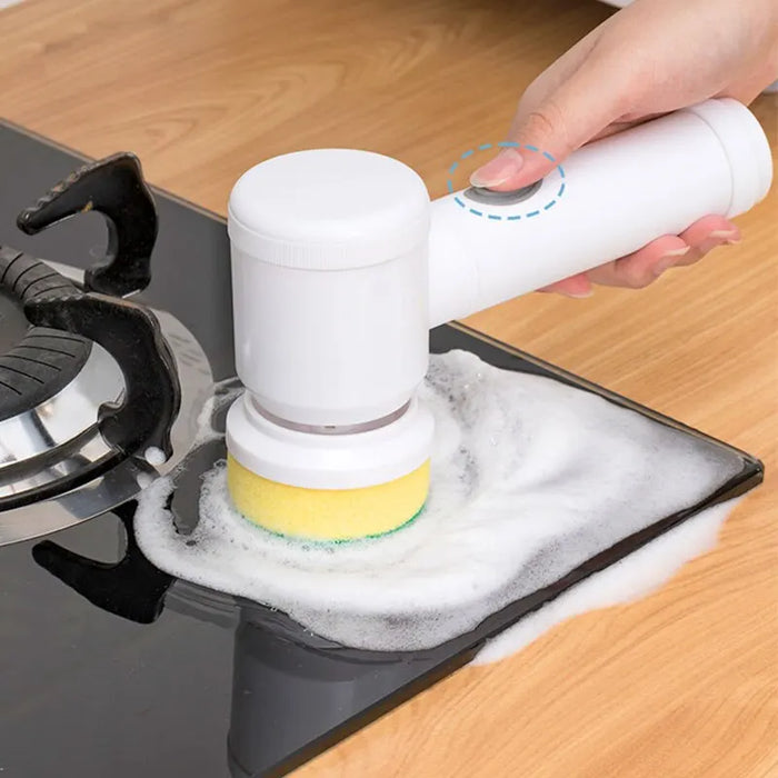 Spazzola per la pulizia elettrica multifunzionale per cucina e bagno-Scrubber portatile Wireless per piatti, pentole e padelle