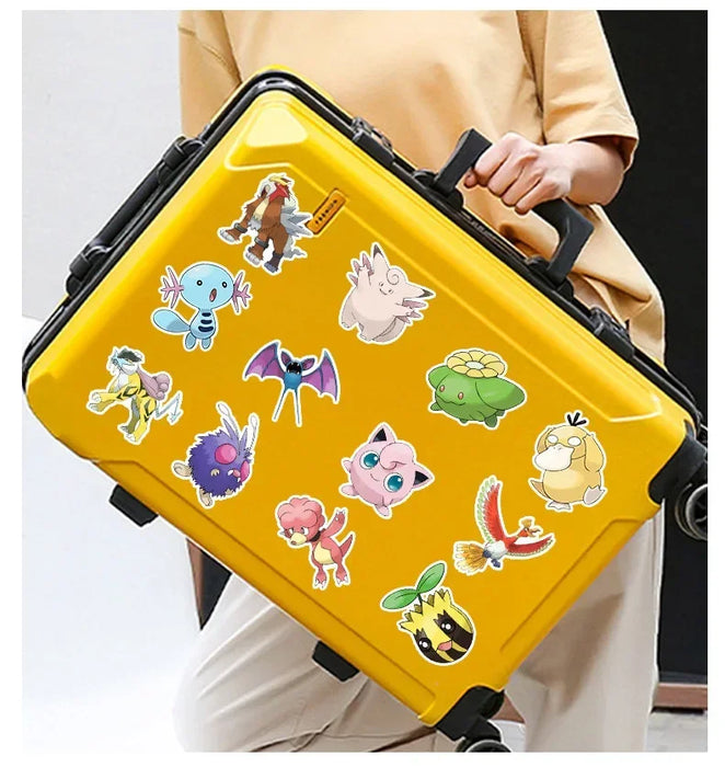 100/200/300 pz Pokemon Kawaii Pikachu adesivi decorazione decalcomanie Laptop Skateboard auto bagagli telefono adesivo impermeabile giocattolo