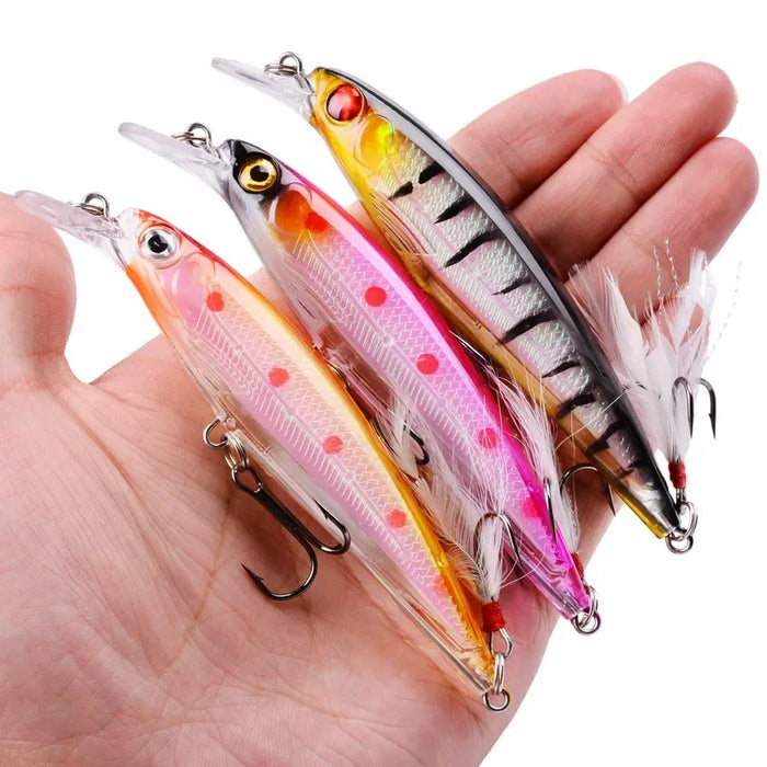 1 PZ Laser Minnow Richiamo di Pesca 11 CM 13G pesca ganci pesce wobbler affrontare crankbait artificiale giappone esca dura swimbait