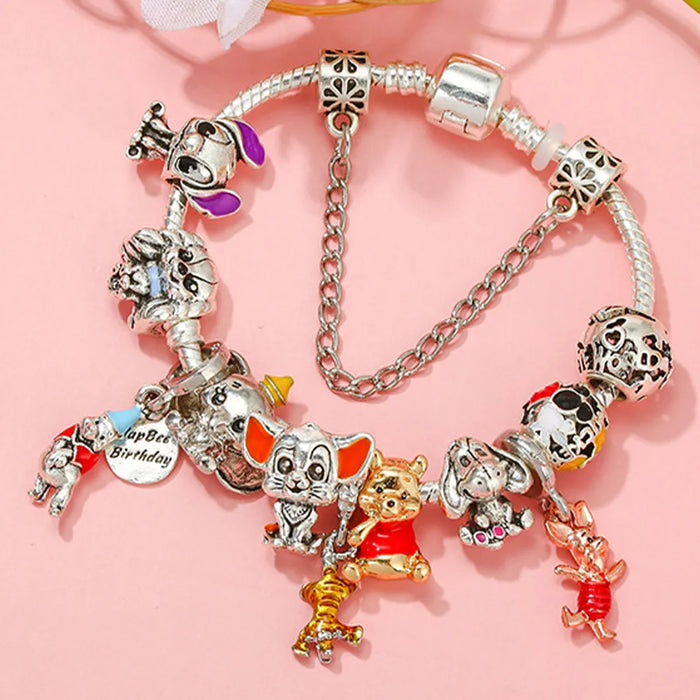 925 argento Disney 100th Princess Pumpkin Cart Mickey Minnie Dumbo Charm Stitch Beads Fit Original Pandora bracciali gioielli fai da te