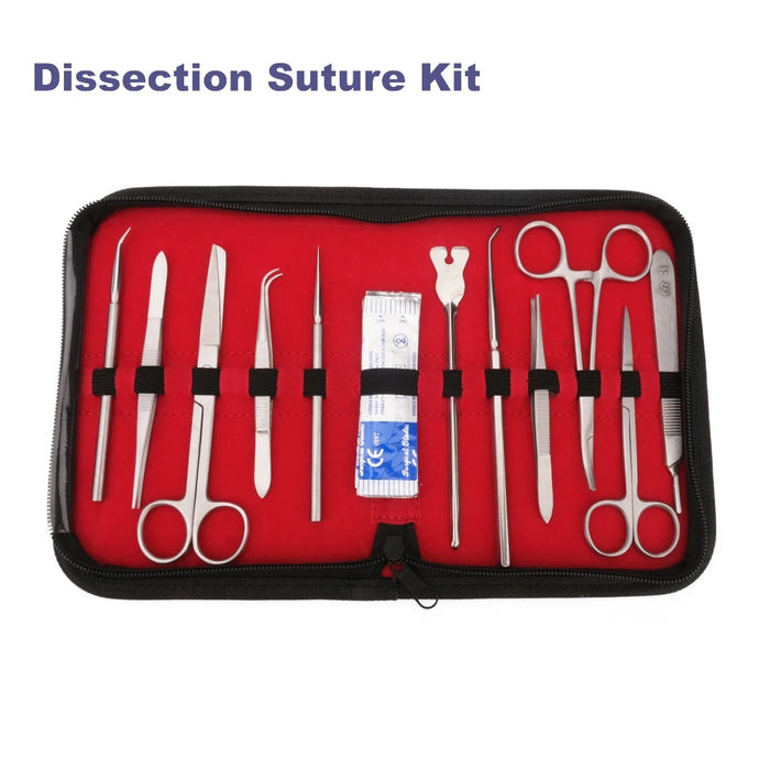 Kit di pratica della sutura per studenti di medicina formazione chirurgica con Set di strumenti per modelli di cuscinetti per la pelle attrezzatura didattica educativa