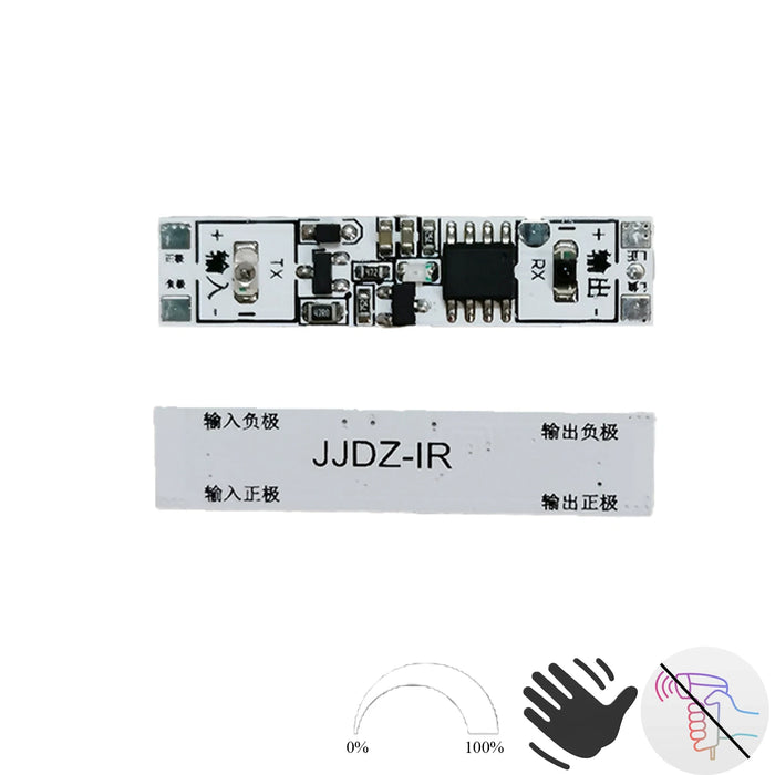 2A DC 12V 24V interruttore del sensore di spazzata manuale senza foro modulo di controllo dell'onda rilevatore di rilevamento dimmerabile per camera da letto dell'armadio con striscia luminosa a LED