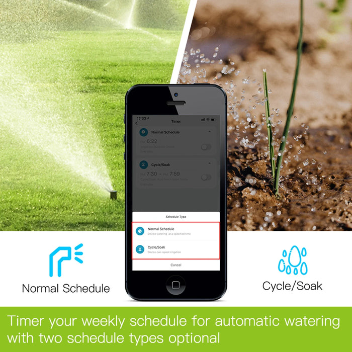 MOES ZigBee Smart Sprinkler Timer per l'acqua con 1 uscita filtro per il ritardo della pioggia Timer di irrigazione programmabile supporto Alexa Google Home