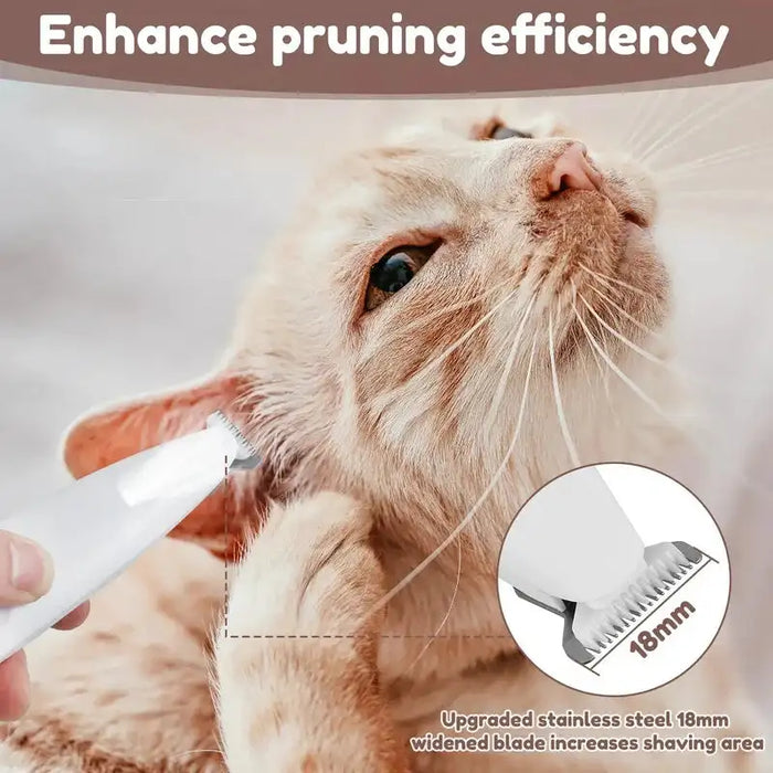 Pet Dog Electric Groomer Trimmer con luce a LED impermeabile Pet Foot Hair Trimmer Low Noise Cat Dog Face Foot Ear Hip Paw Shaver