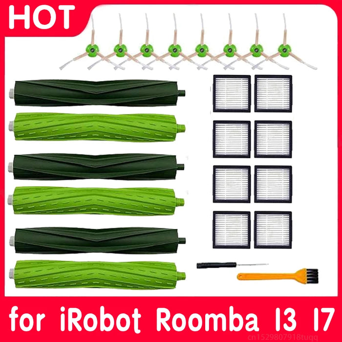 Rotolo di spazzole per filtri Hepa per iRobot Roomba I7 E5 E6 serie I3 accessori per aspirapolvere Robot filtro Hepa spazzola laterale panni per mocio