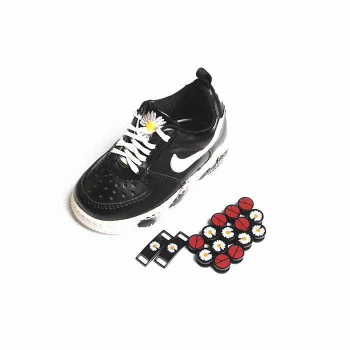 Nuovi 9 stili piccole margherite accessori per lacci delle scarpe colorate Daisy Metal Buckles donna uomo scarpe parti per AF 1 AJ1 Sneakers