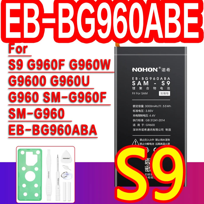 NOHON Batteria Per Samsung Galaxy S8 S9 Plus S10e S10 S20 Ultra S21 FE S10x Nota 10 Plus 8 S7 Edge S6 S5 A50 A30 A30S Batterie