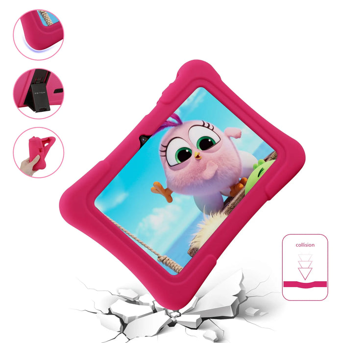 PRITOM 7 pollici Tablet per bambini Quad Core Android 10 32GB WiFi Bluetooth Software educativo installato