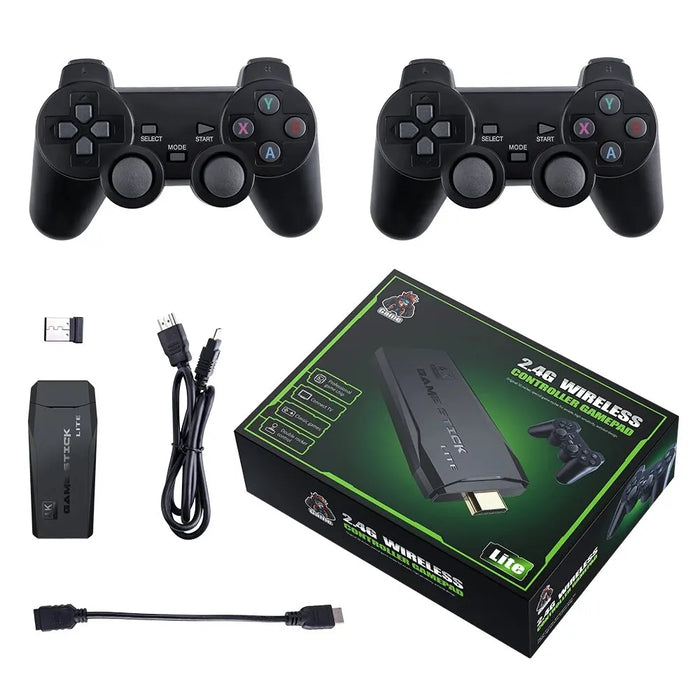 Console per videogiochi 2.4G doppio Controller Wireless Game Stick 4K 20000 giochi 64 32GB giochi retrò per regali di natale per bambini