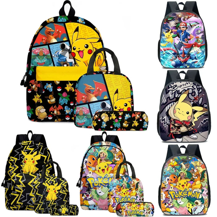 Pokemon School Bags zaini Pikachu Anime figure borse per bambini borsa da viaggio di grande capacità ragazze ragazzi regali di natale giocattoli