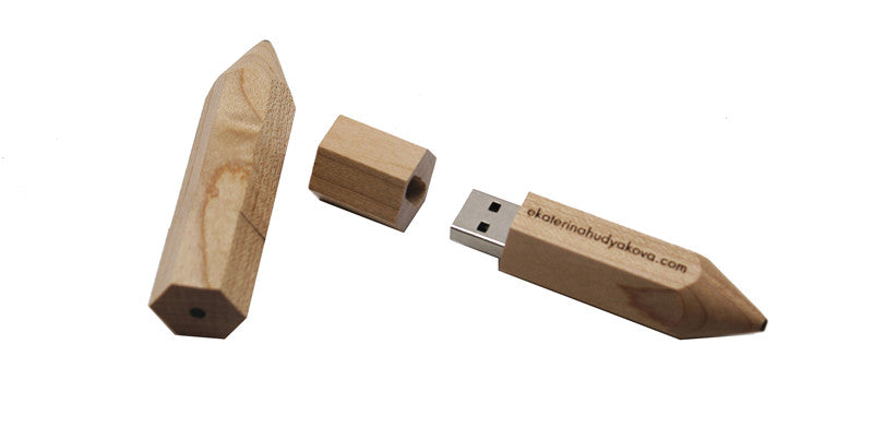 Chiavetta USB con matita in legno Logo personalizzato gratuito Pen Drive Legno d'acero Memory Stick con capacità reale 64 GB/32 GB/16 GB/8G/4G Disco U regalo