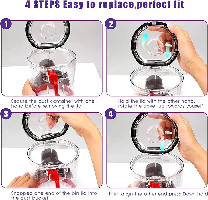Sostituzione dell'anello di tenuta fisso superiore del bidone della polvere per Dyson V6 V7 V8 V10 V11 V15 secchio della polvere dell'aspirapolvere/sostituzione della tazza della sporcizia Par