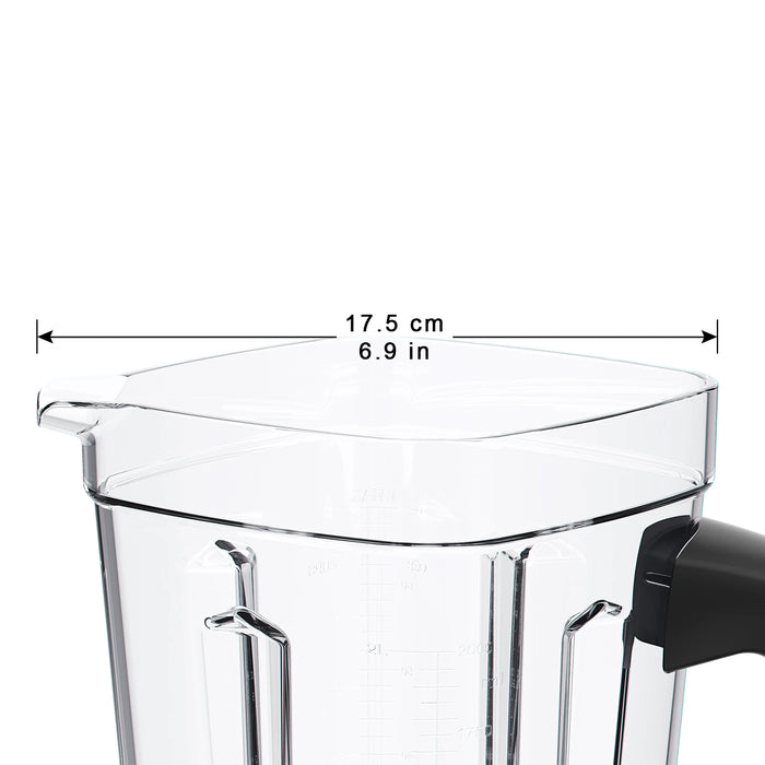 Pezzi di ricambio per frullatore T5200 Contenitore quadrato da 2 litri Barattolo Brocca Fondo tazza con coperchio lame per frullati seghettati SENZA BPA