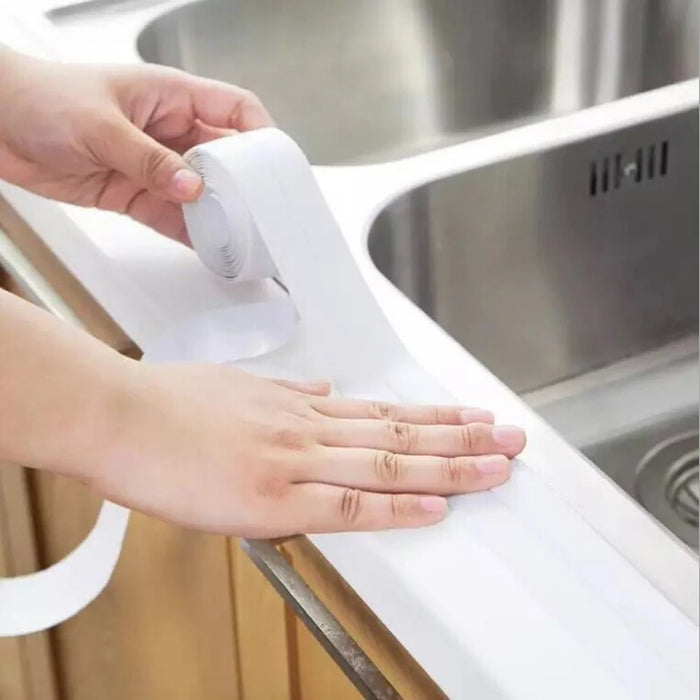 Strisce di nastro sigillante per bagno doccia adesivo da parete impermeabile autoadesivo in PVC per guarnizione della cucina del bagno striscia di silicone a prova di muffa del lavandino