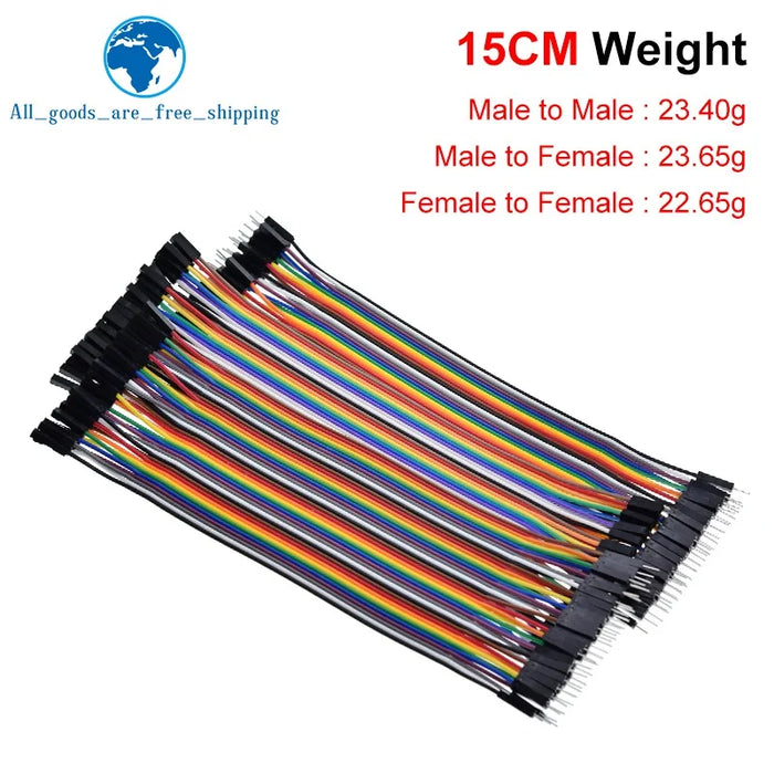 TZT Dupont Linea 10CM 20CM 30CM 40Pin Maschio a Maschio + Maschio a Femmina e Femmina a Femmina Jumper Wire Dupont Cavo per Arduino