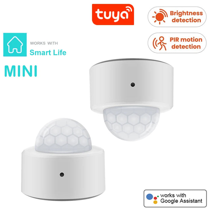 Tuya 2 in 1 Zigbee Mini PIR Motion Detector + Bright Lux Light sensore di allarme antifurto di sicurezza a infrarossi passivo