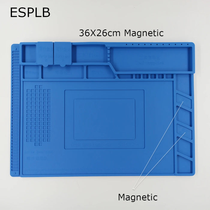 ESPLB Tappetino di riparazione isolante Stazione di saldatura in silicone resistente al calore Tipi di tappetini Tappetino da lavoro Piattaforma da scrivania Stazione di saldatura BGA