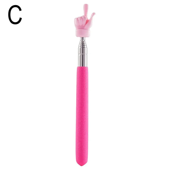 Puntatore retrattile per insegnanti Finger Design acciaio inossidabile telescopico insegnamento scolastico puntatore Stick forniture per insegnanti per l'aula