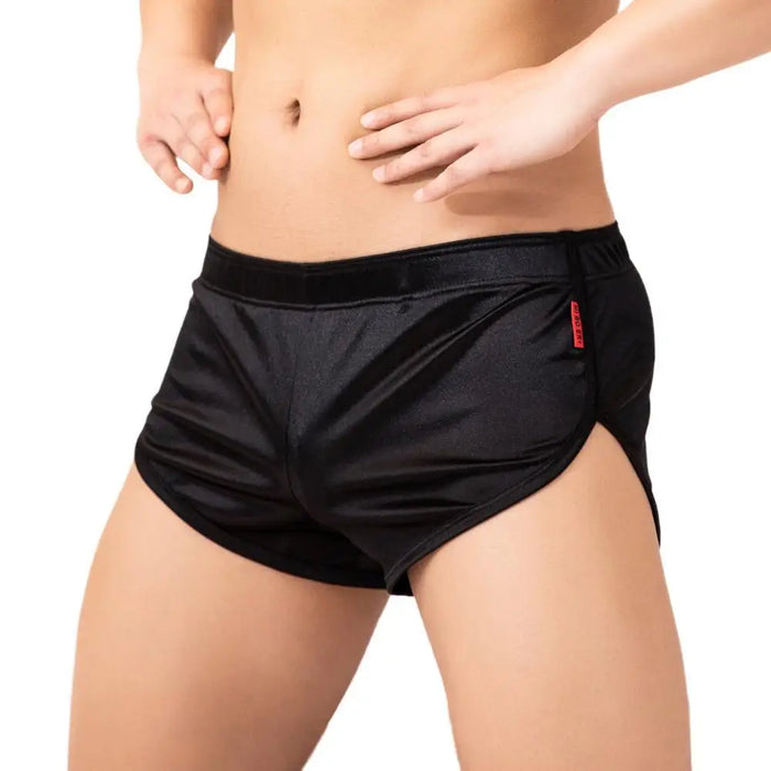 Pantaloncini Boxer pigiama Sexy da uomo intimo di seta liscia pantaloni da notte da uomo pantaloncini da salotto Homewear mutandine maschili Boxer