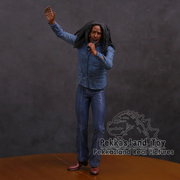 Bob Marley Music Legends Giamaica Cantante e microfono Action PVC Figure Modello da collezione Giocattolo 18 cm