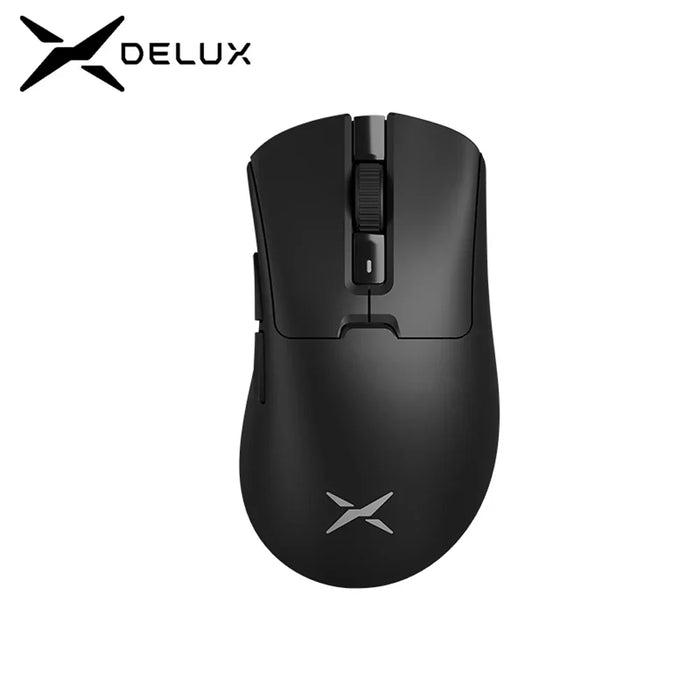 Delux M900PRO Mouse da gioco Wireless ergonomico 8K tasso di Polling PAW3395 63g Dock di ricarica RGB magnetico per PC di grande mano destra