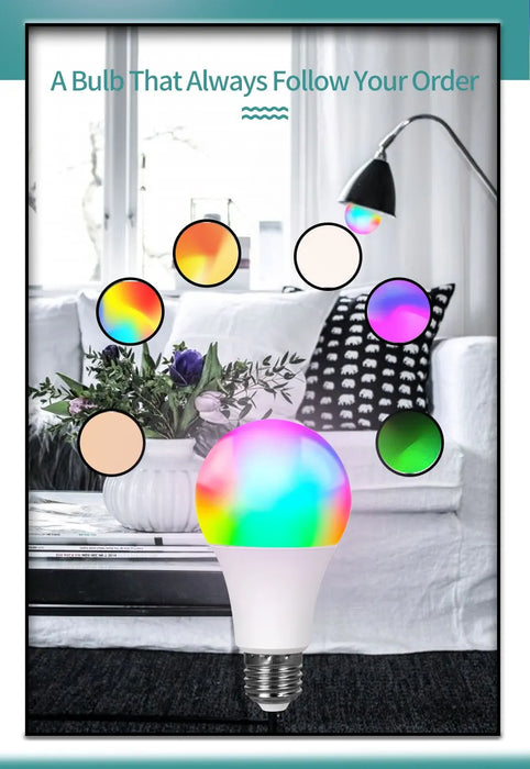 Tuya Smart Bulb E27 APP Control Bluetooth dimmerabile lampadina a LED lampada RGB 85-265V decorazione camera da letto illuminazione per feste Smart Life