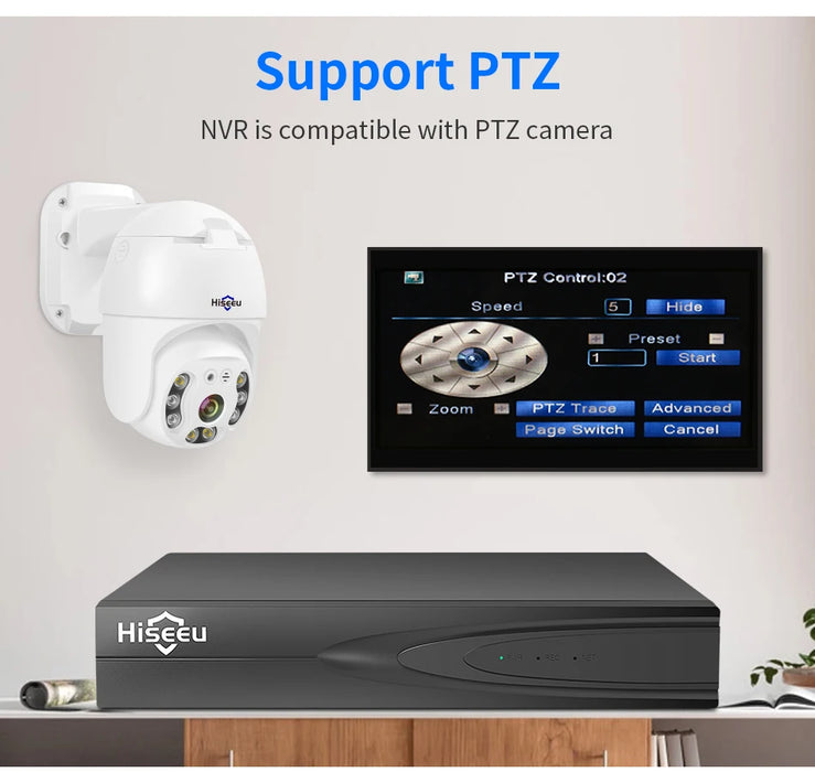 Hiseeu H.265 + HEVC 8CH 16CH 32CH CCTV NVR 4K 8MP 5MP 4MP 3MP 2MP videoregistratore di rete IP per Kit di sistema di telecamere di sorveglianza