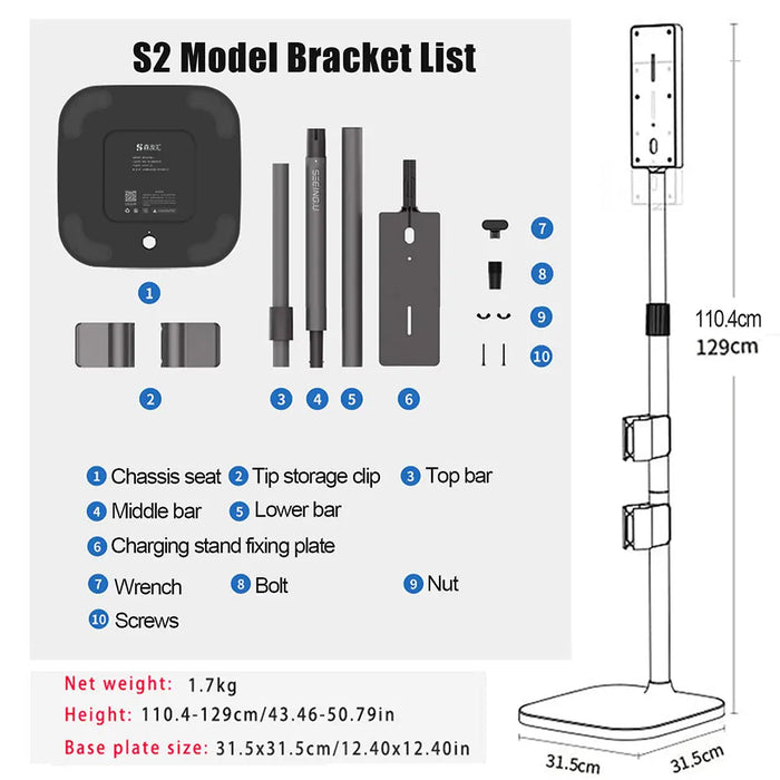 Supporto per aspirapolvere staffa di stoccaggio per Dyson V10 V11 V15 V12slim supporto per accessori altezza regolabile senza Rack di punzonatura