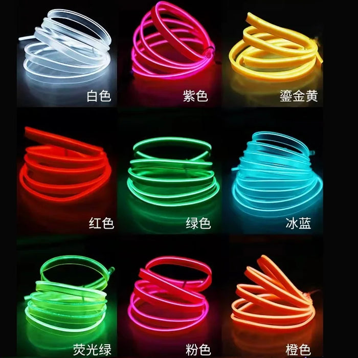 10M/1M/3M/5M interni Auto Led lampada decorativa cablaggio striscia al Neon per Auto fai da te flessibile luce ambientale USB Party Atmosphere Diode