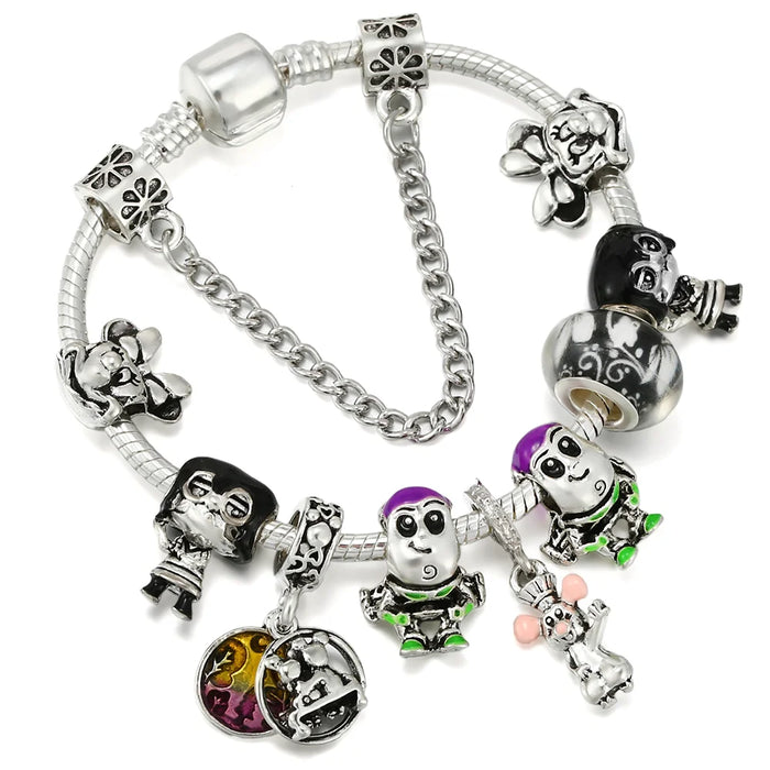 925 argento Disney 100th Princess Pumpkin Cart Mickey Minnie Dumbo Charm Stitch Beads Fit Original Pandora bracciali gioielli fai da te