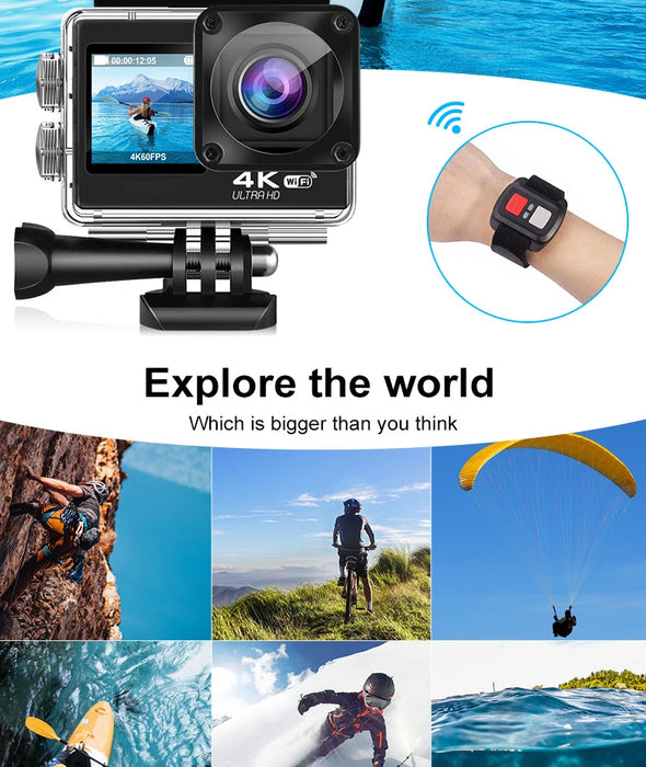 Action Camera Ultra HD 4K/30fps WiFi 2.0 pollici 170D casco impermeabile subacqueo telecamere di registrazione Video Sport Cam