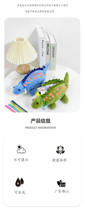 Dinosauri peluche astuccio materiale scolastico astuccio per penne Estuche Escolar Pencilcase Trousse Scolaire Kawaii cancelleria astuccio per matite