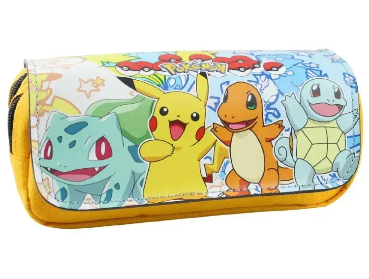 Pokemon Pikachu penfill Case School Cartoon Pikachu Black Pen Bag materiale scolastico cancelleria zainetto regali per feste di compleanno