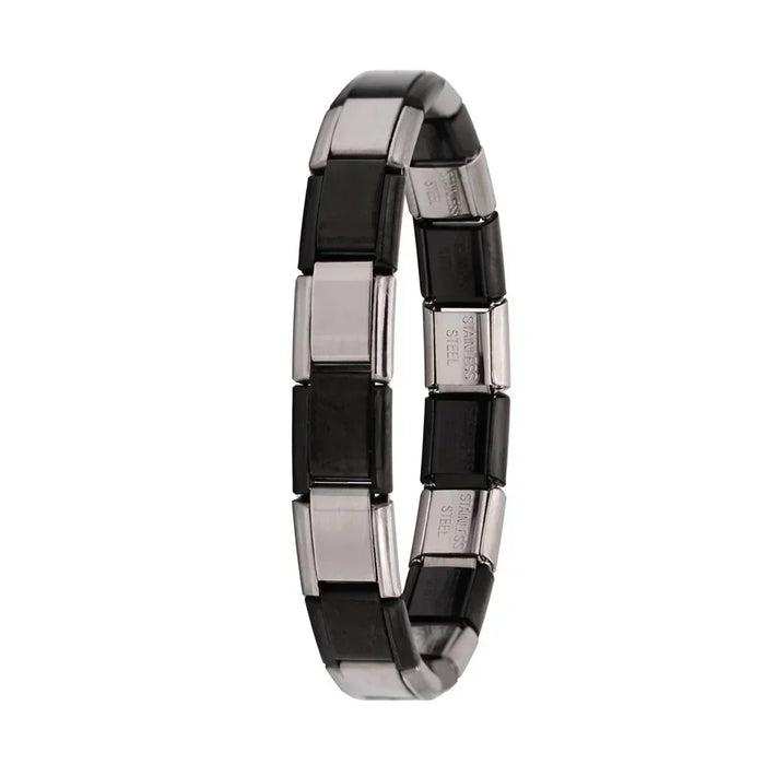 Hapiship Nuovi gioielli da donna Larghezza 9 mm Bracciale con ciondolo elastico Itanlian Bracciale in acciaio inossidabile moda ST-